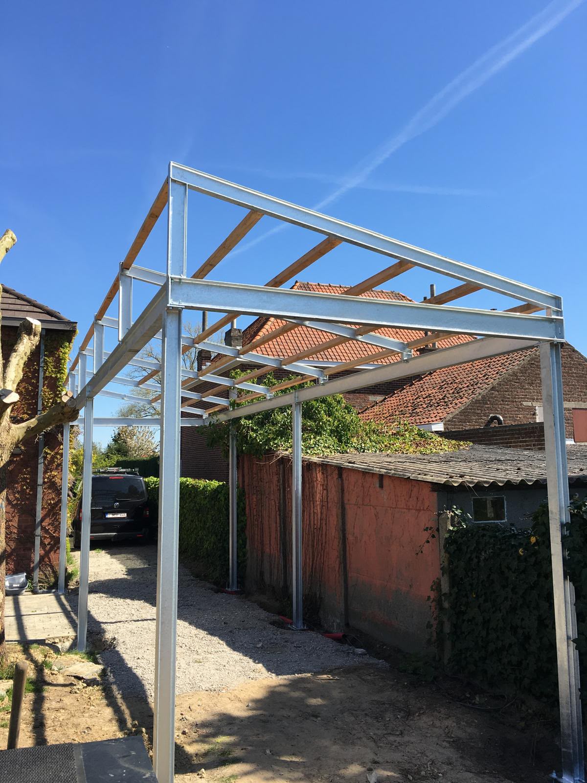 Verzinkte staalconstructie voor carport